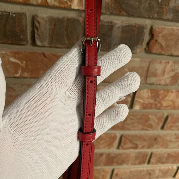 Coach Penny Small Red Turnlock Leather Crossbody Bag Detachable Straps F87768 - Picture 11 of 16